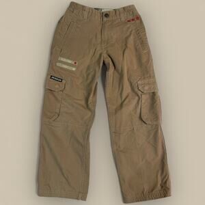 Vtg Y2K JNCO Khaki Tan Pants Boys Size 7x Skater Cargo 90s Wide Leg Baggy 24x22